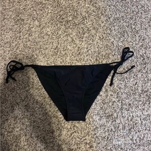 SHEIN Black Tie-Side Bikini Bottom